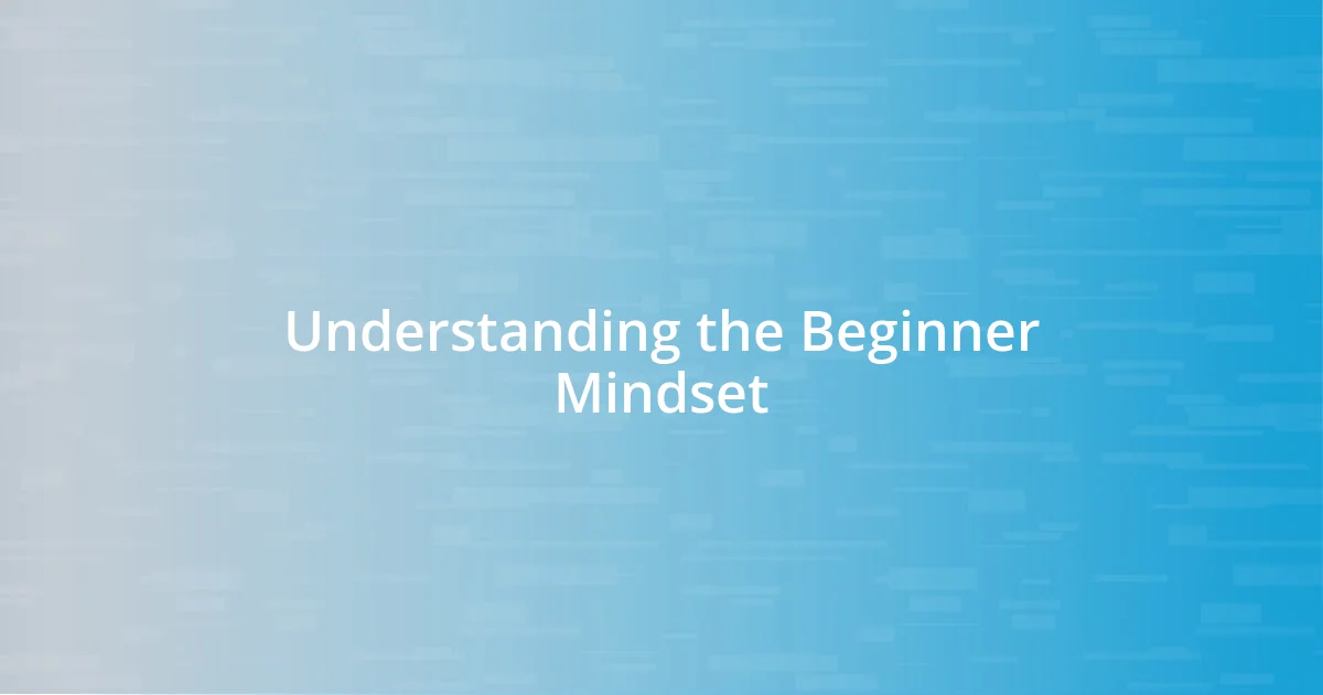 Understanding the Beginner Mindset